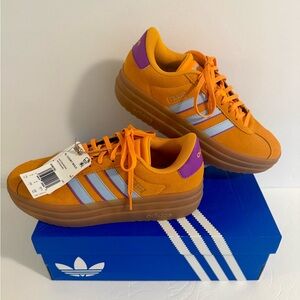 NWT‼️Adidas Court Bold Orange/Purple Suede -7.5M